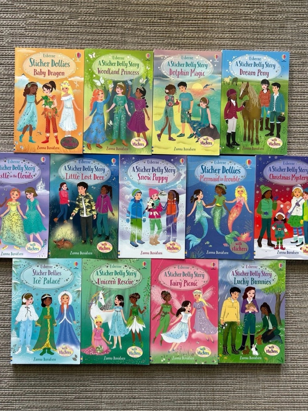 NEW Usborne A Sticker Dolly Story set 13 books
